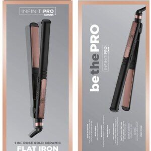 INFINITIPRO BY CONAIR Rose Gold Ceramic Flat Iron, 1-inch